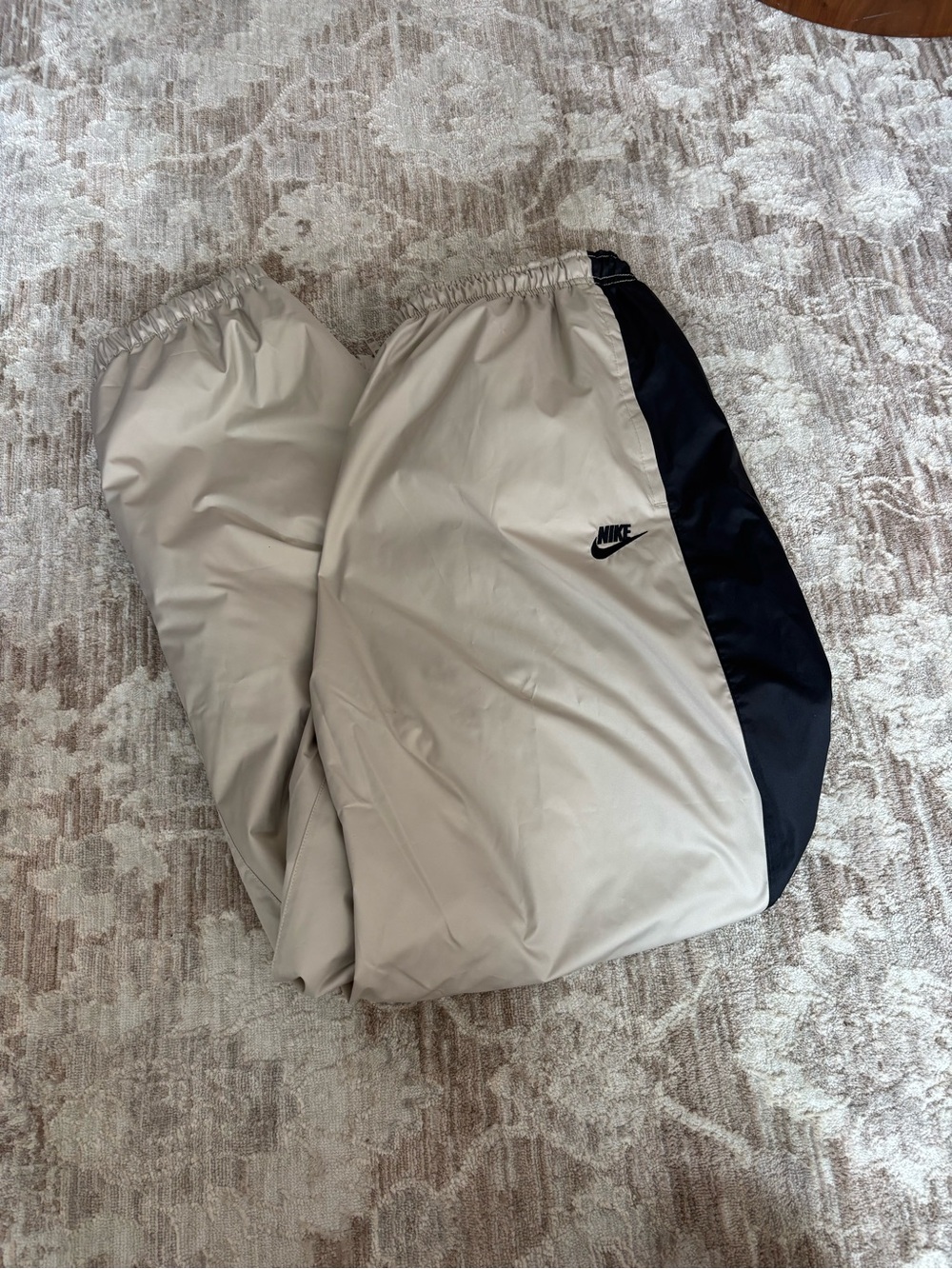 Nike Beige and Black Track Pants